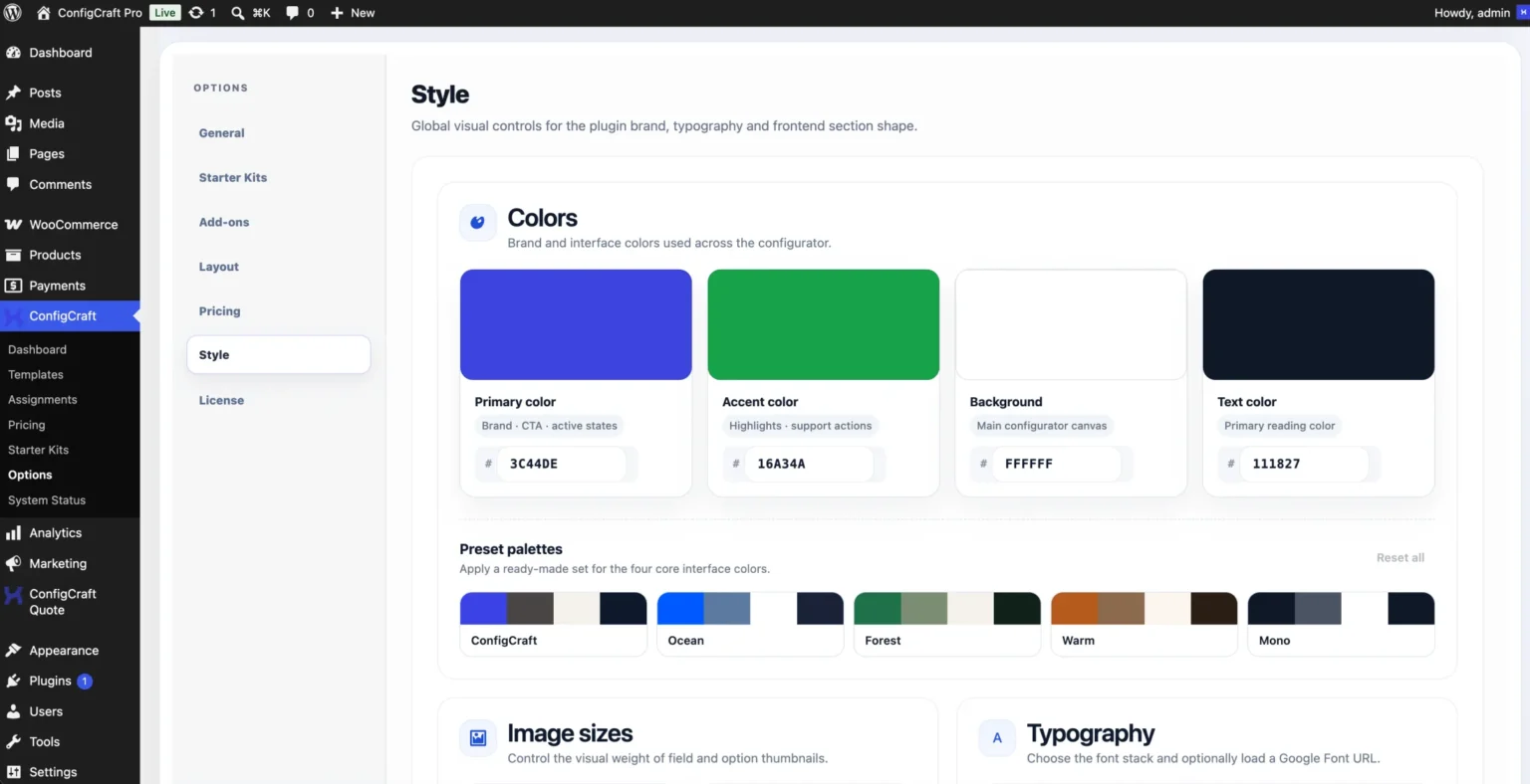 Layout e stile si adattano al prodotto e al brand.